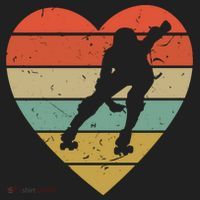 Roller Derby Heart Retro Skater Player Women's Sweatshirt thumb 2