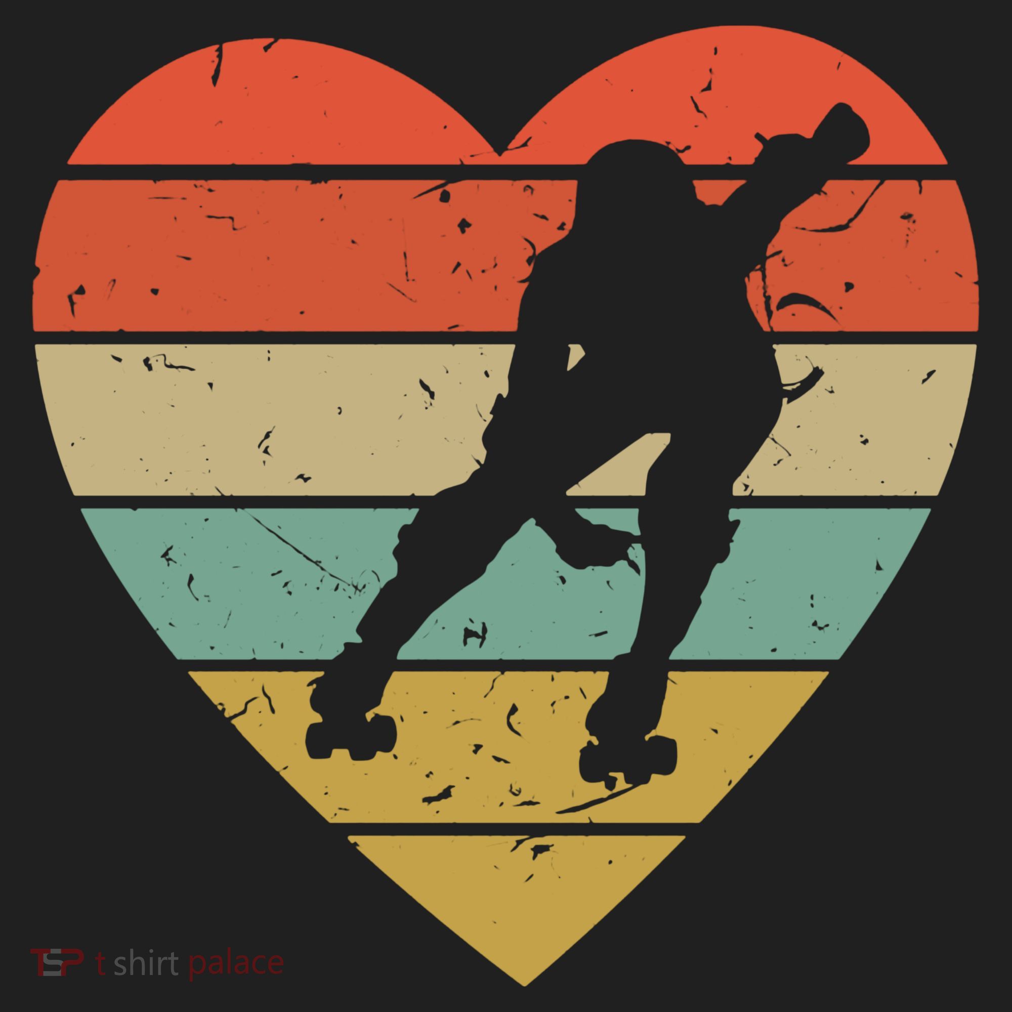 Roller Derby Heart Retro Skater Player Women's Sweatshirt