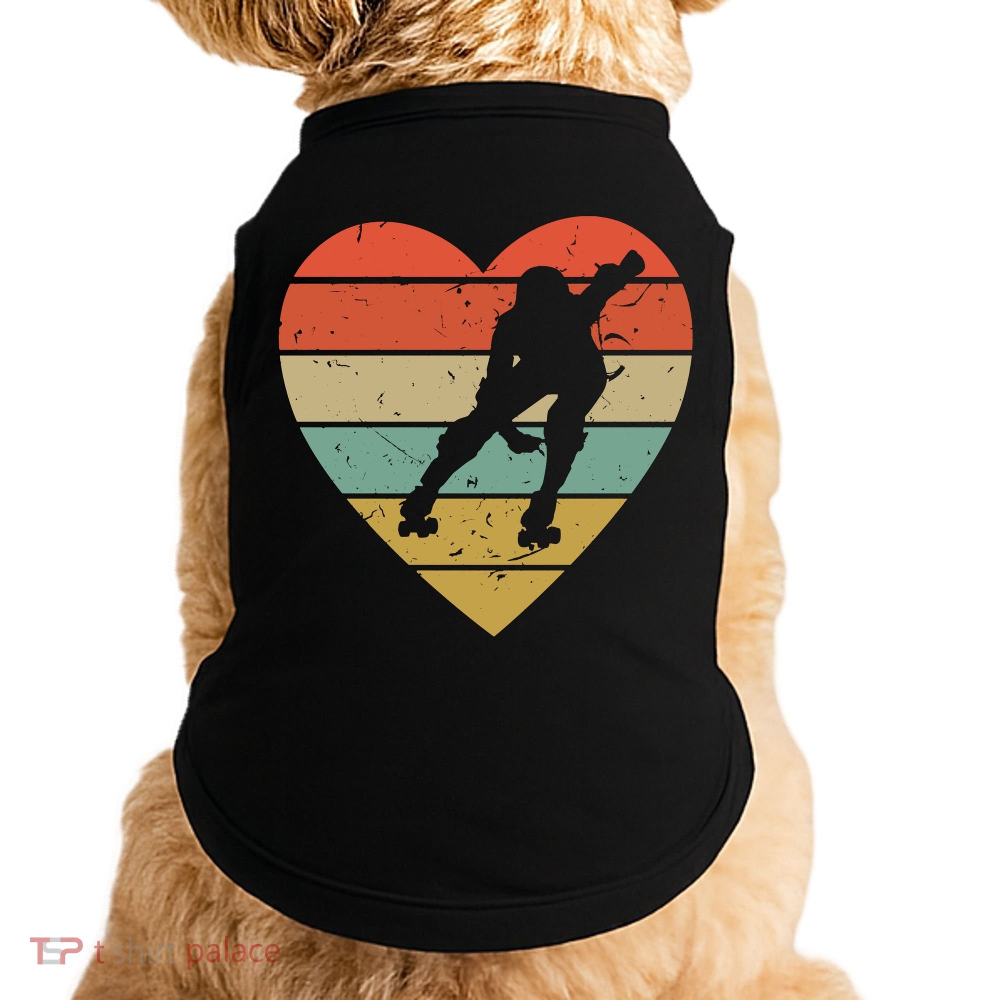 Roller Derby Heart Retro Skater Player Doggie Tank