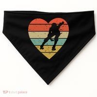 Roller Derby Heart Retro Skater Player USA-Made Doggie Bandana thumb 0