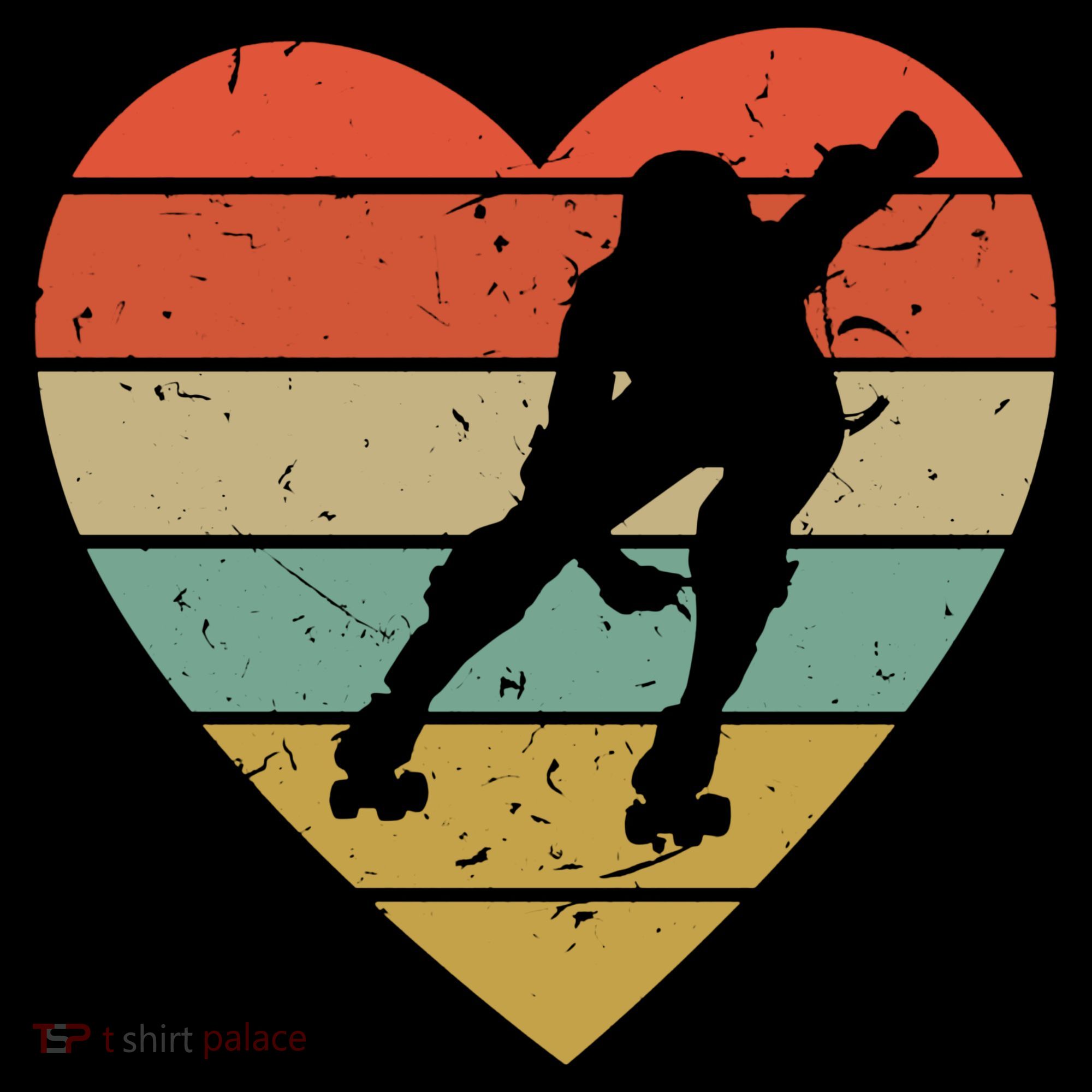 Roller Derby Heart Retro Skater Player USA-Made Doggie Bandana