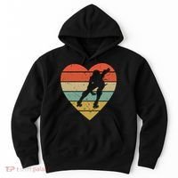 Roller Derby Heart Retro Skater Player Hoodie thumb 0