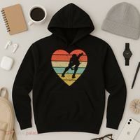 Roller Derby Heart Retro Skater Player Hoodie thumb 3