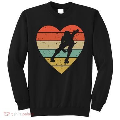 Roller Derby Heart Retro Skater Player Sweatshirt