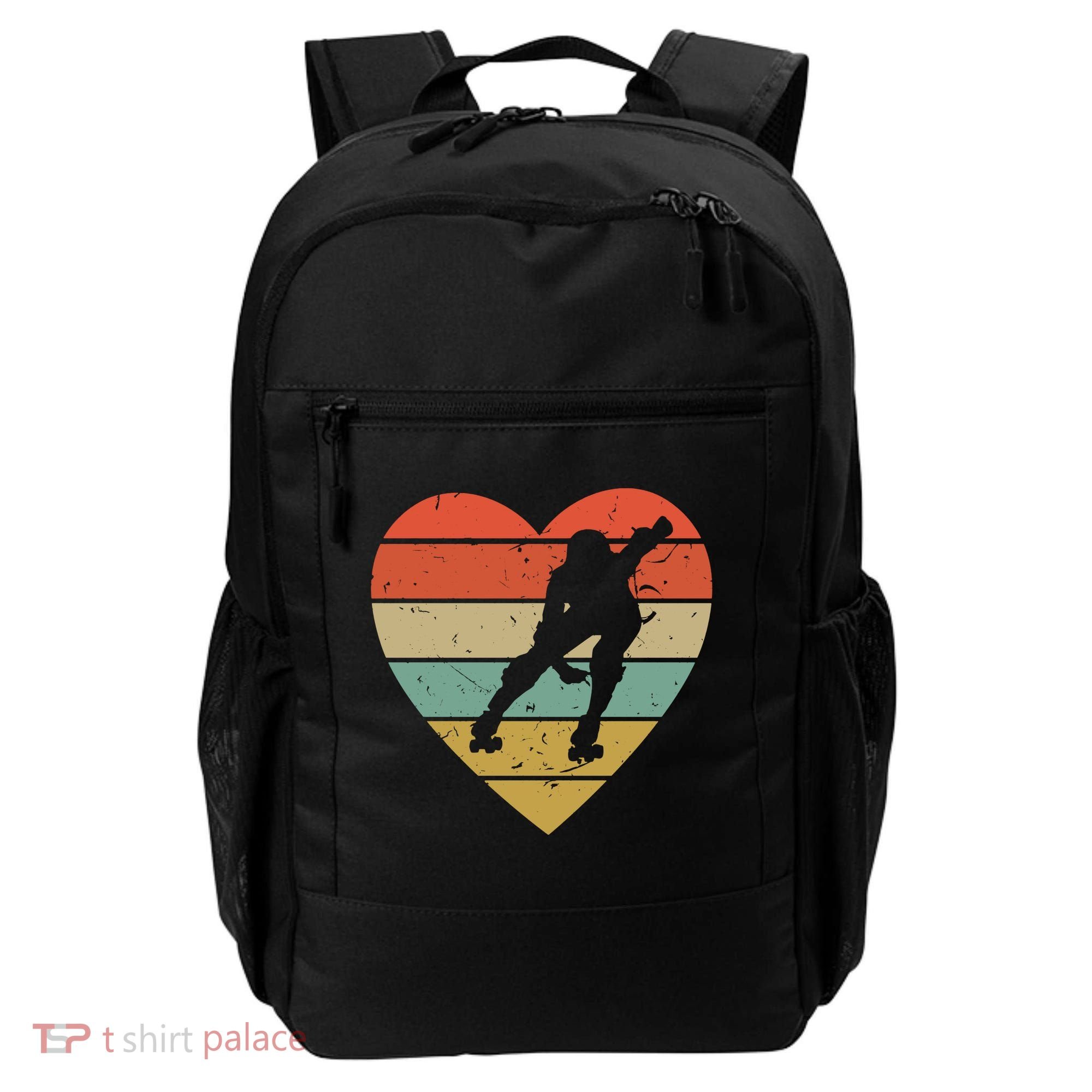 Roller Derby Heart Retro Skater Player Backpack