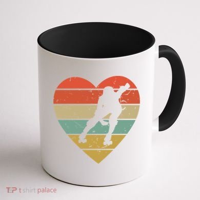 Roller Derby Heart Retro Skater Player Coffee Mug back