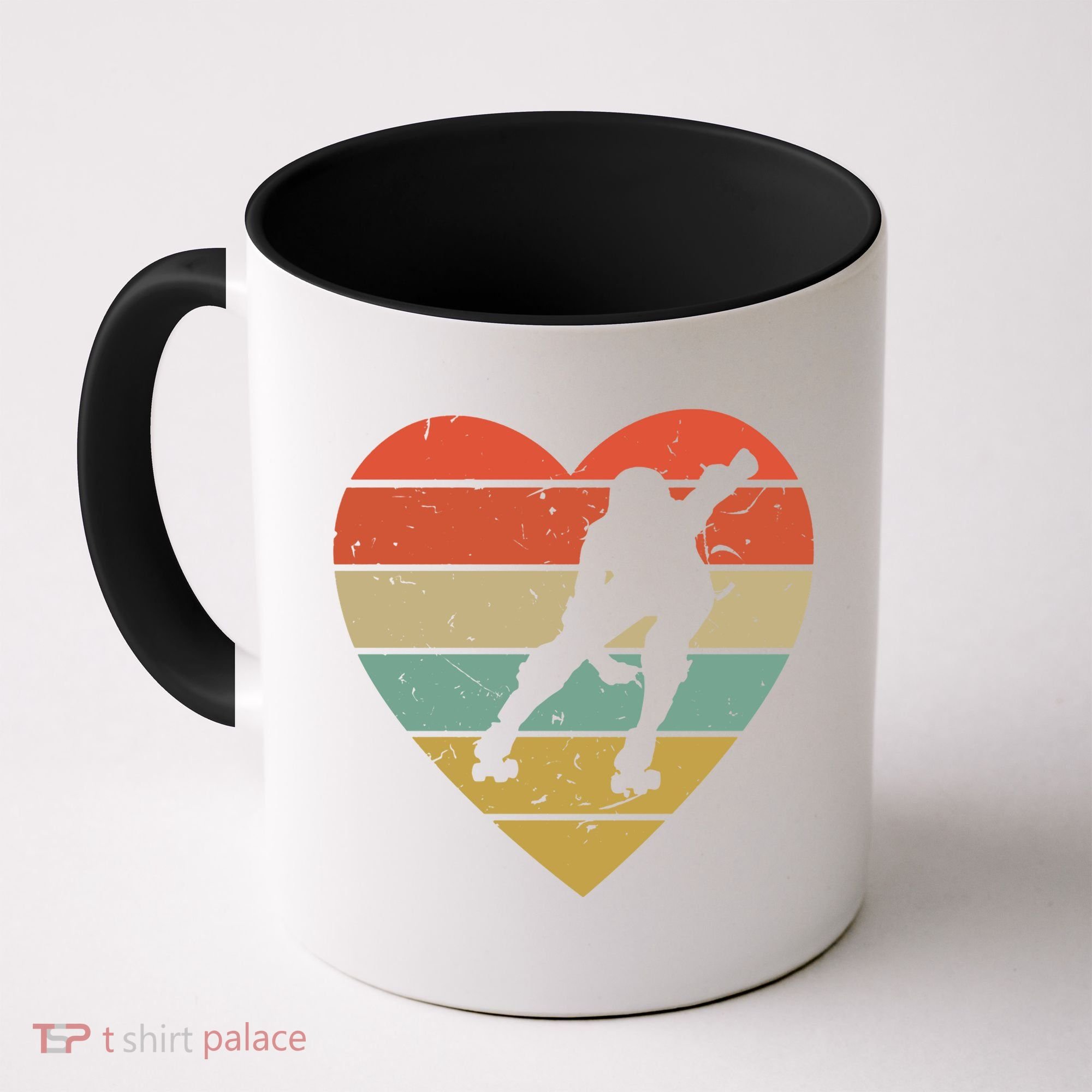 Roller Derby Heart Retro Skater Player Coffee Mug