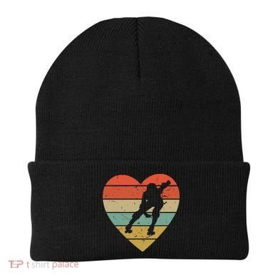 Roller Derby Heart Retro Skater Player Beanie