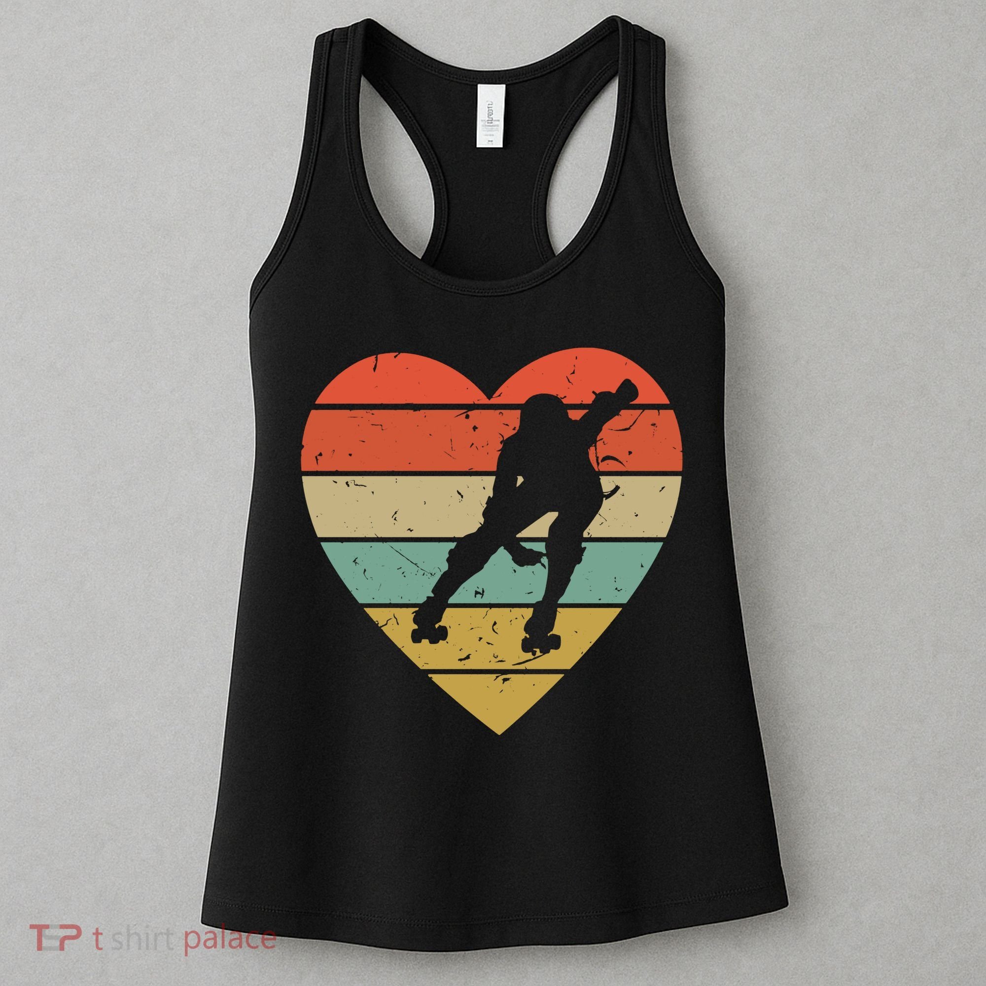Roller Derby Heart Retro Skater Player Women's Tank Top