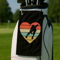 Roller Derby Heart Retro Skater Player Golf Towel thumb 2