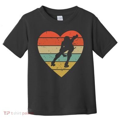 Roller Derby Heart Retro Skater Player Toddler T-Shirt