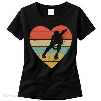 Roller Derby Heart Retro Skater Player Women's T-Shirt