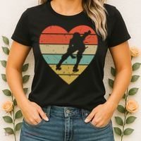 Roller Derby Heart Retro Skater Player Women's T-Shirt thumb 2