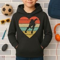 Roller Derby Heart Retro Skater Player Kids Hoodie thumb 2