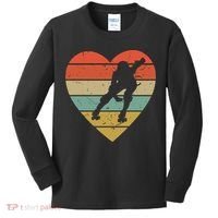 Roller Derby Heart Retro Skater Player Kids Long Sleeve Shirt thumb 0