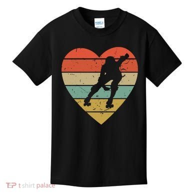 Roller Derby Heart Retro Skater Player Kids T-Shirt