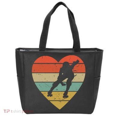 Roller Derby Heart Retro Skater Player Tote Bag