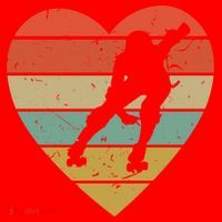 Roller Derby Heart Retro Skater Player Santa Hat thumb 1