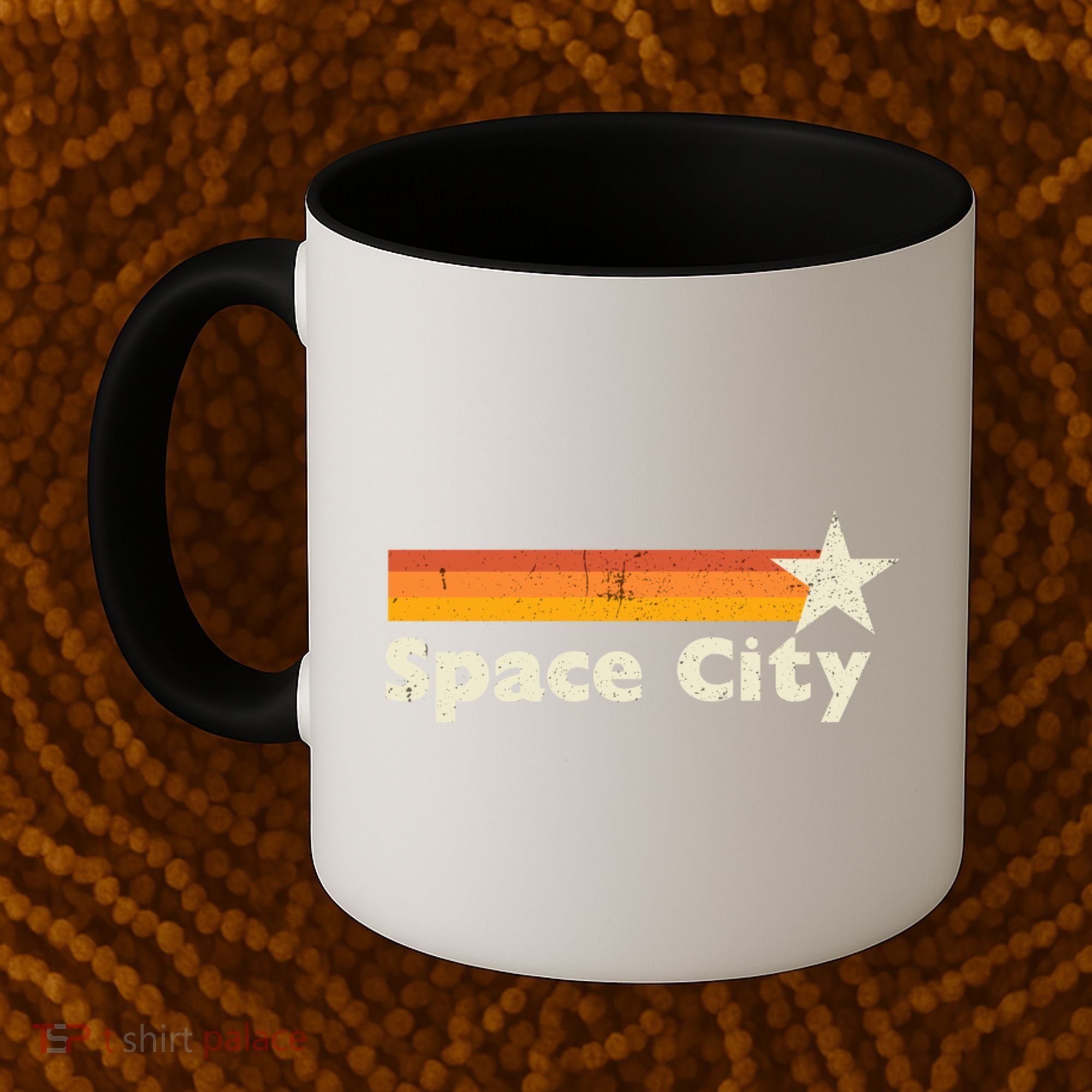 Retro Distressed Houston Baseball Space City Coffee Mug