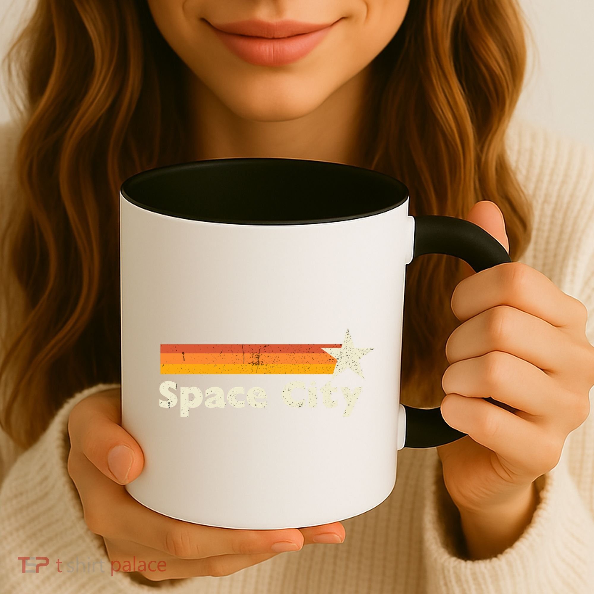 Retro Distressed Houston Baseball Space City Coffee Mug