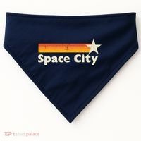 Retro Distressed Houston Baseball Space City USA-Made Doggie Bandana thumb 0