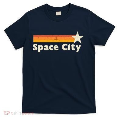Retro Distressed Houston Baseball Space City T-Shirt