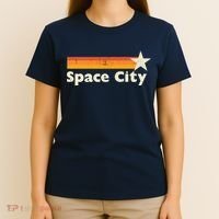 Retro Distressed Houston Baseball Space City T-Shirt thumb 4