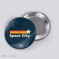 Retro Distressed Houston Baseball Space City Button thumb 0
