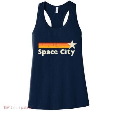 Retro Distressed Houston Baseball Space City Women's Tank Top