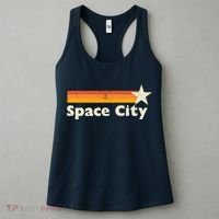 Retro Distressed Houston Baseball Space City Women's Tank Top thumb 3