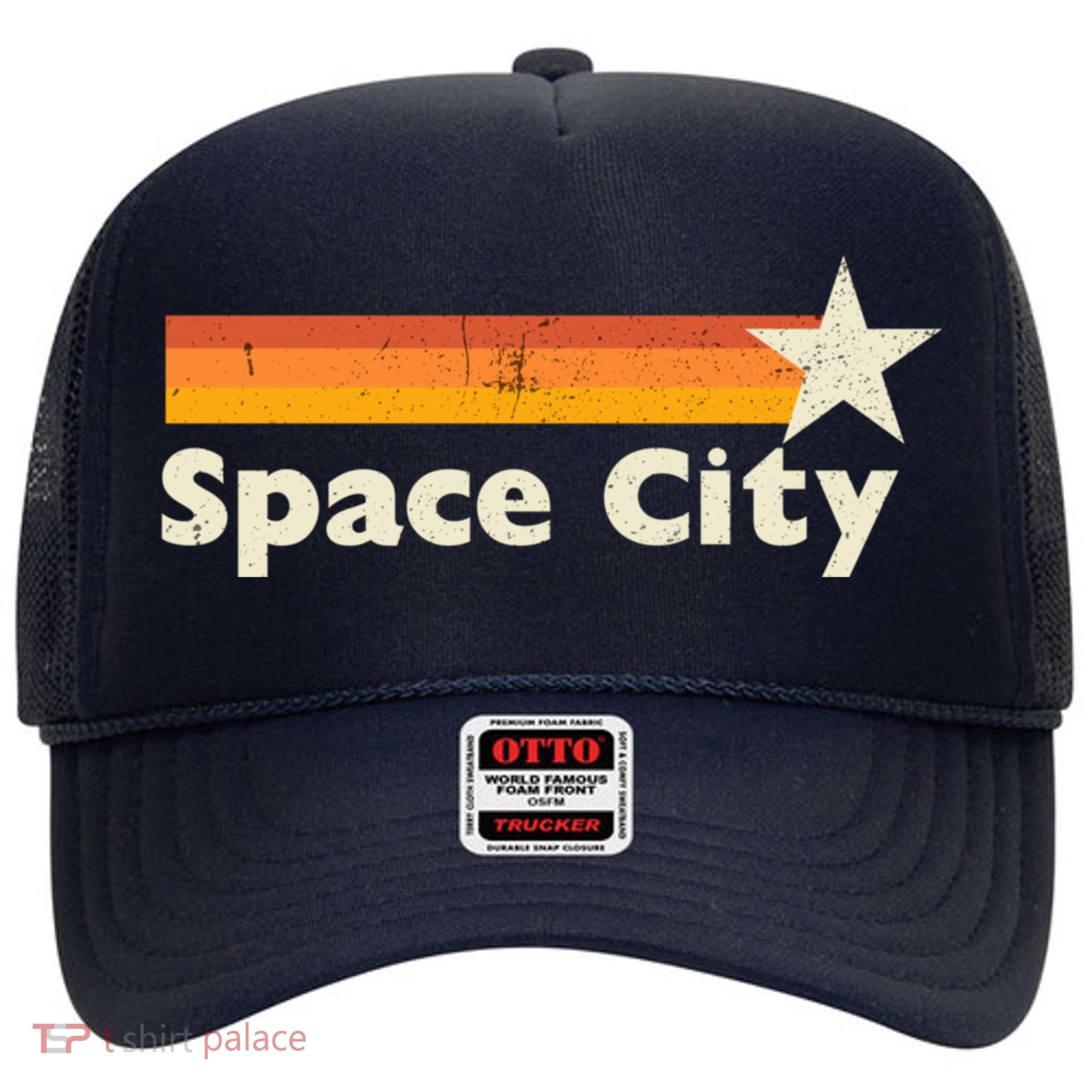 Retro Distressed Houston Baseball Space City Hat