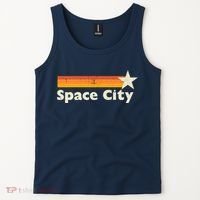 Retro Distressed Houston Baseball Space City Tank Top thumb 2