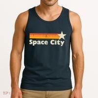 Retro Distressed Houston Baseball Space City Tank Top thumb 3