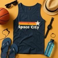 Retro Distressed Houston Baseball Space City Tank Top thumb 4