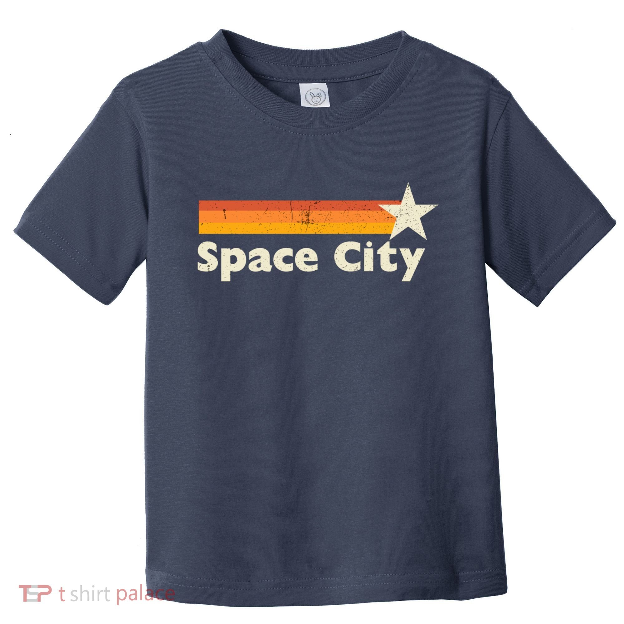 Retro Distressed Houston Baseball Space City Toddler T-Shirt