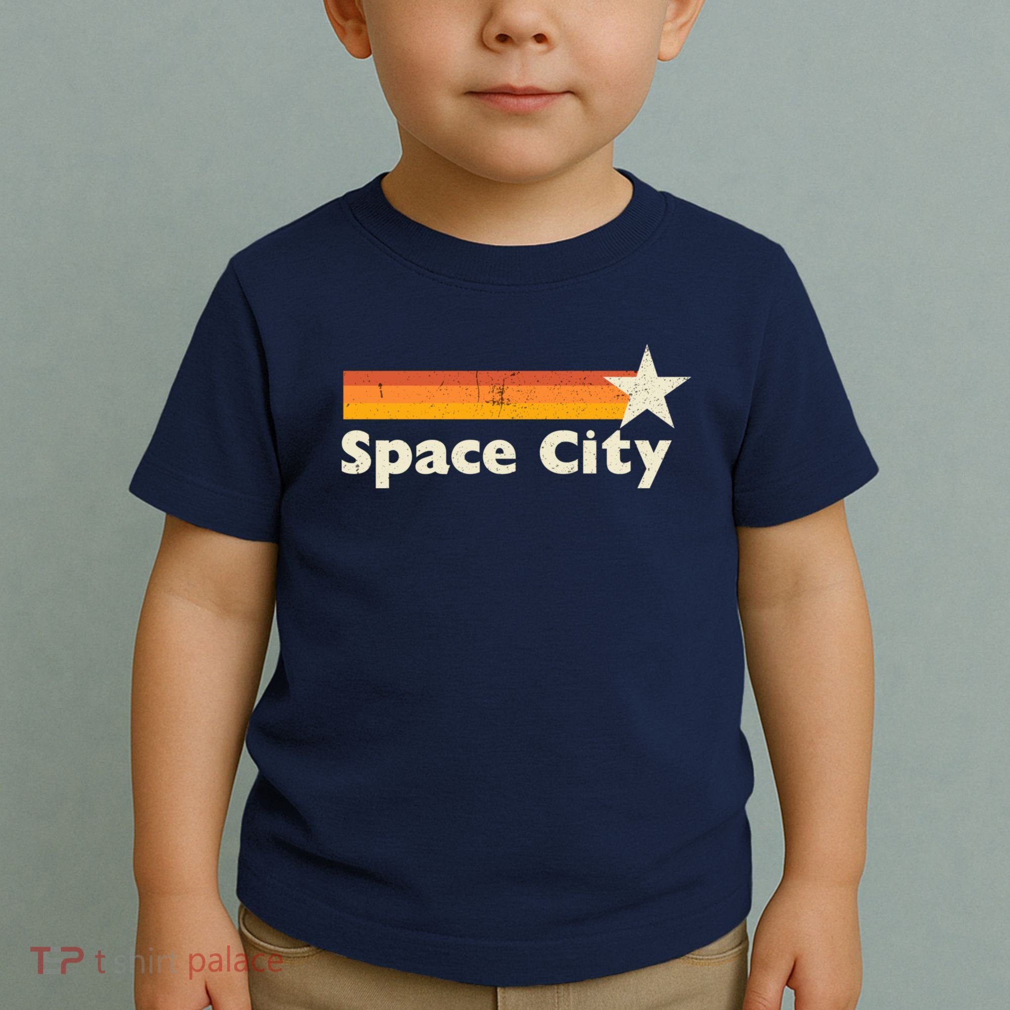Retro Distressed Houston Baseball Space City Toddler T-Shirt