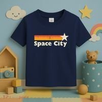Retro Distressed Houston Baseball Space City Toddler T-Shirt thumb 3