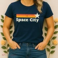 Retro Distressed Houston Baseball Space City Women's T-Shirt thumb 2