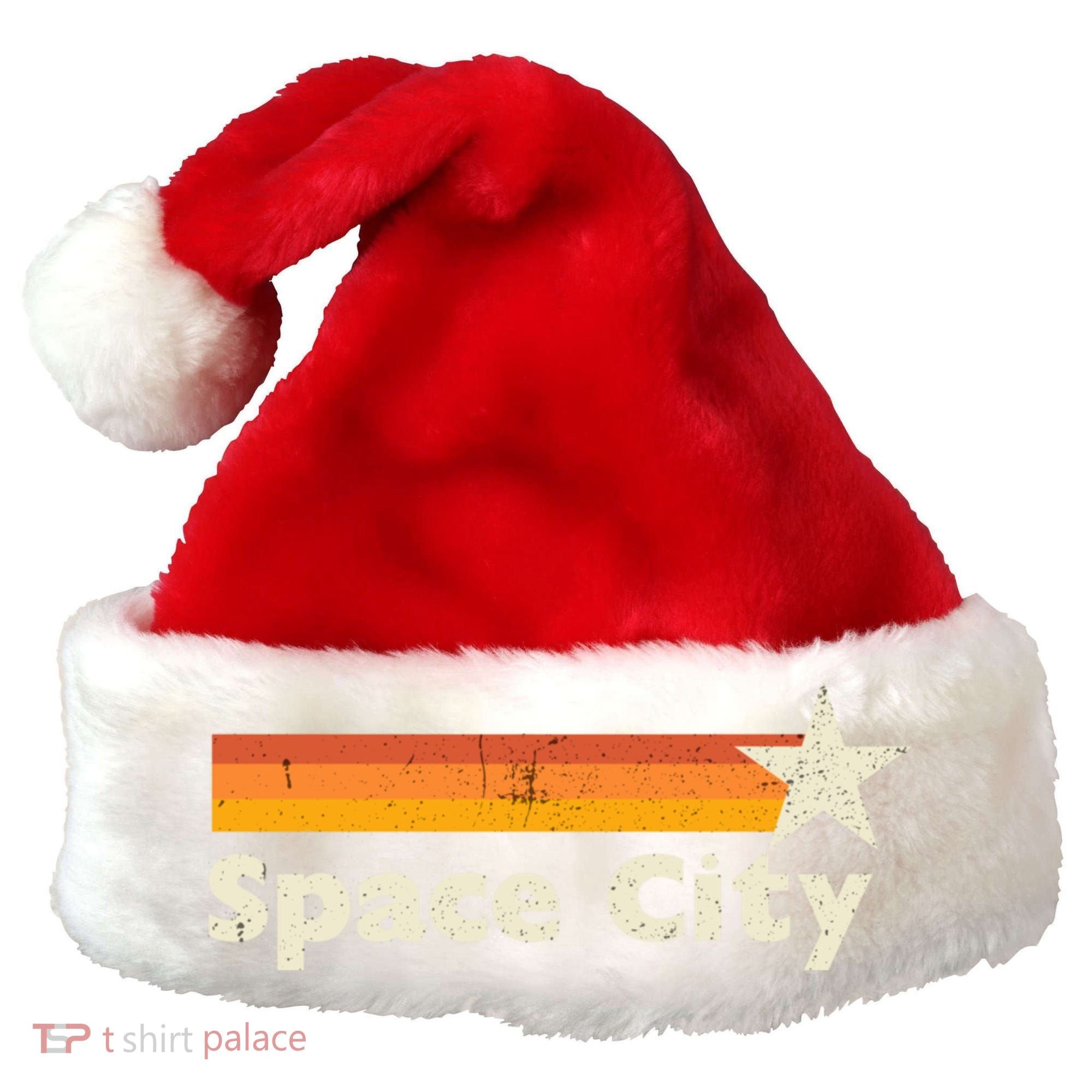Retro Distressed Houston Baseball Space City Santa Hat