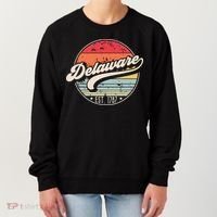 Retro Delaware Home State De Cool 70s Style Sunset Women's Sweatshirt thumb 0