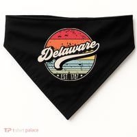 Retro Delaware Home State De Cool 70s Style Sunset USA-Made Doggie Bandana thumb 0