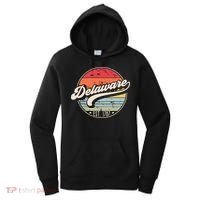 Retro Delaware Home State De Cool 70s Style Sunset Women's Hoodie thumb 0