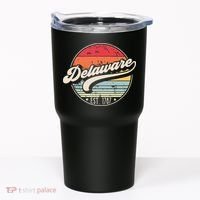 Retro Delaware Home State De Cool 70s Style Sunset Tumbler thumb 0