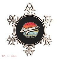 Retro Delaware Home State De Cool 70s Style Sunset Ornament thumb 0