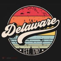 Retro Delaware Home State De Cool 70s Style Sunset Ornament thumb 1