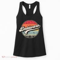 Retro Delaware Home State De Cool 70s Style Sunset Women's Tank Top thumb 0