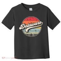 Retro Delaware Home State De Cool 70s Style Sunset Toddler T-Shirt thumb 0