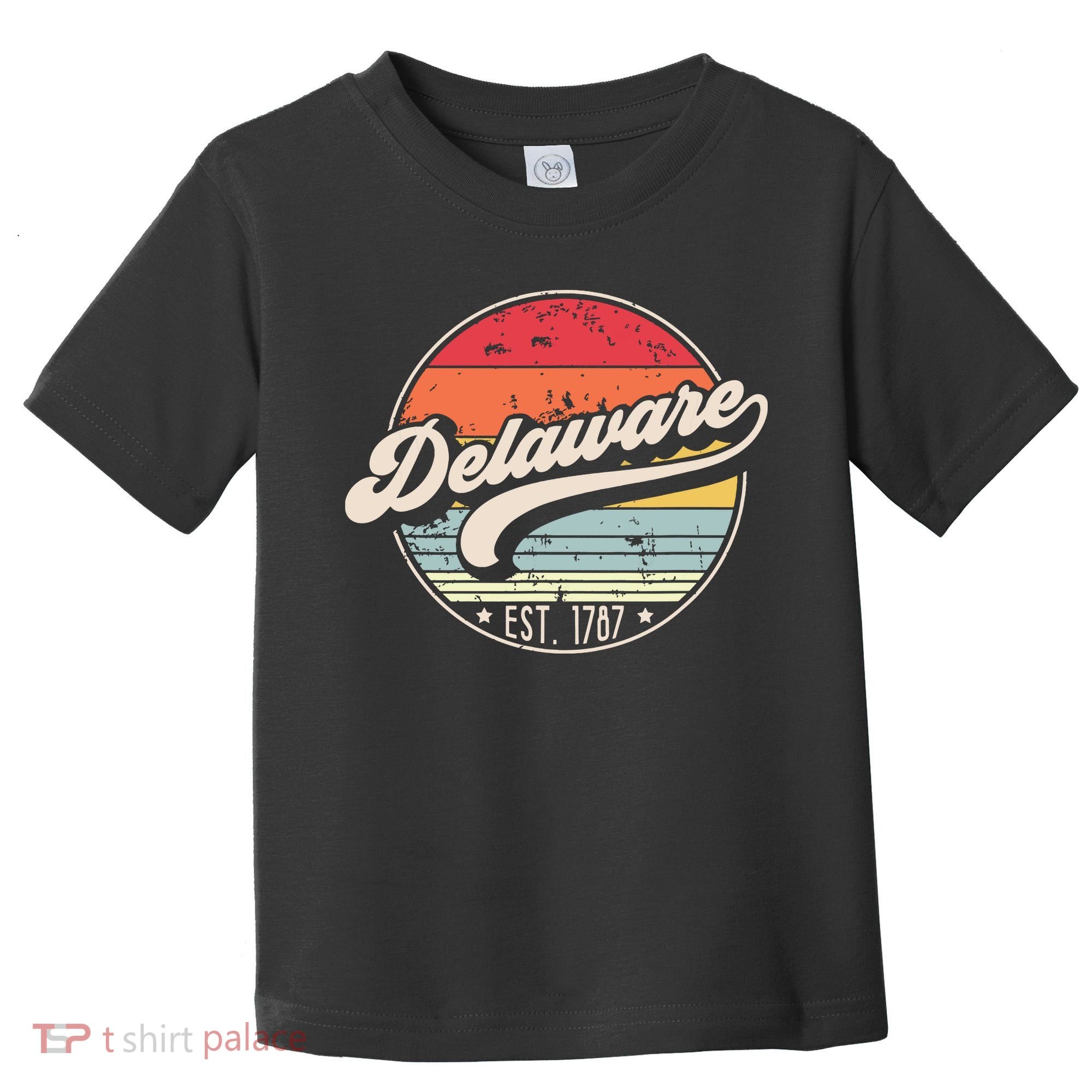 Retro Delaware Home State De Cool 70s Style Sunset Toddler T-Shirt