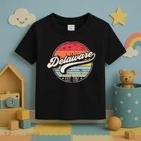 Retro Delaware Home State De Cool 70s Style Sunset Toddler T-Shirt thumb 3
