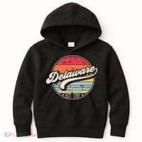 Retro Delaware Home State De Cool 70s Style Sunset Kids Hoodie thumb 0